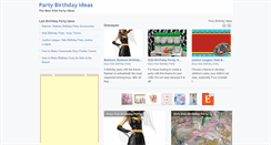 Desktop Screenshot of partybirthdayideas.com